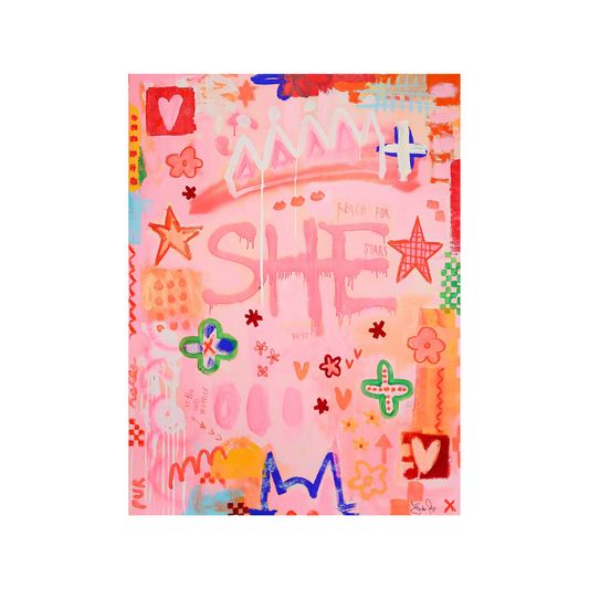 SHE -  Is the Cats Mother  -  an original on canvas SOLD