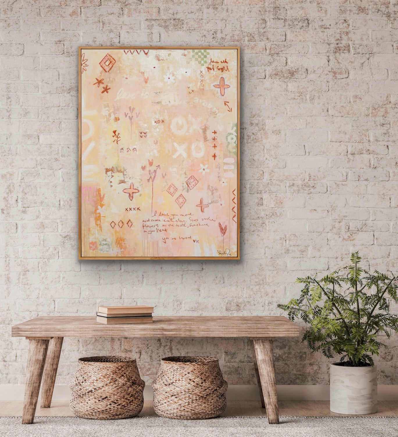 I LOVE YOU......Just the way you are - an original on canvas (SOLD)