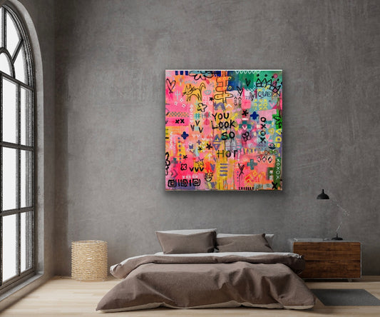YOU LOOK SO HOT   - an original on canvas SOLD