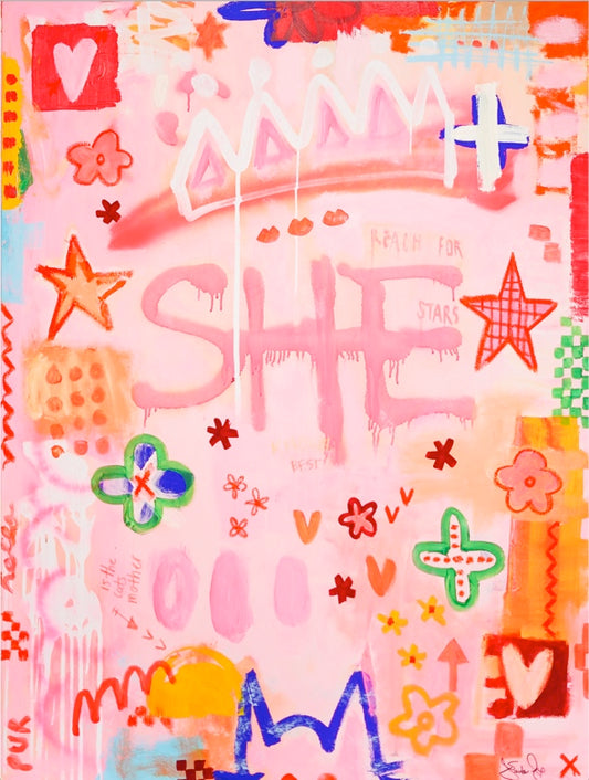 SHE -  Is the Cats Mother  -  an original on canvas SOLD