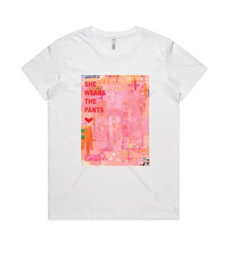 SHE WEARS THE PANTS T-Shirt - White