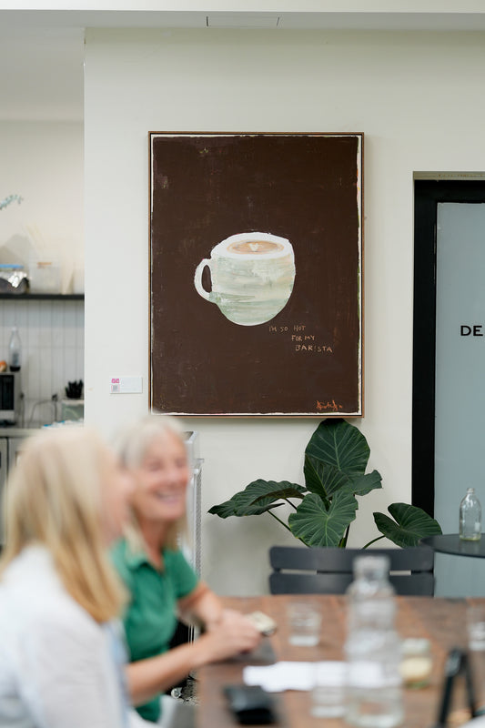 I'M SO HOT FOR MY BARISTA poster by Jackie Green