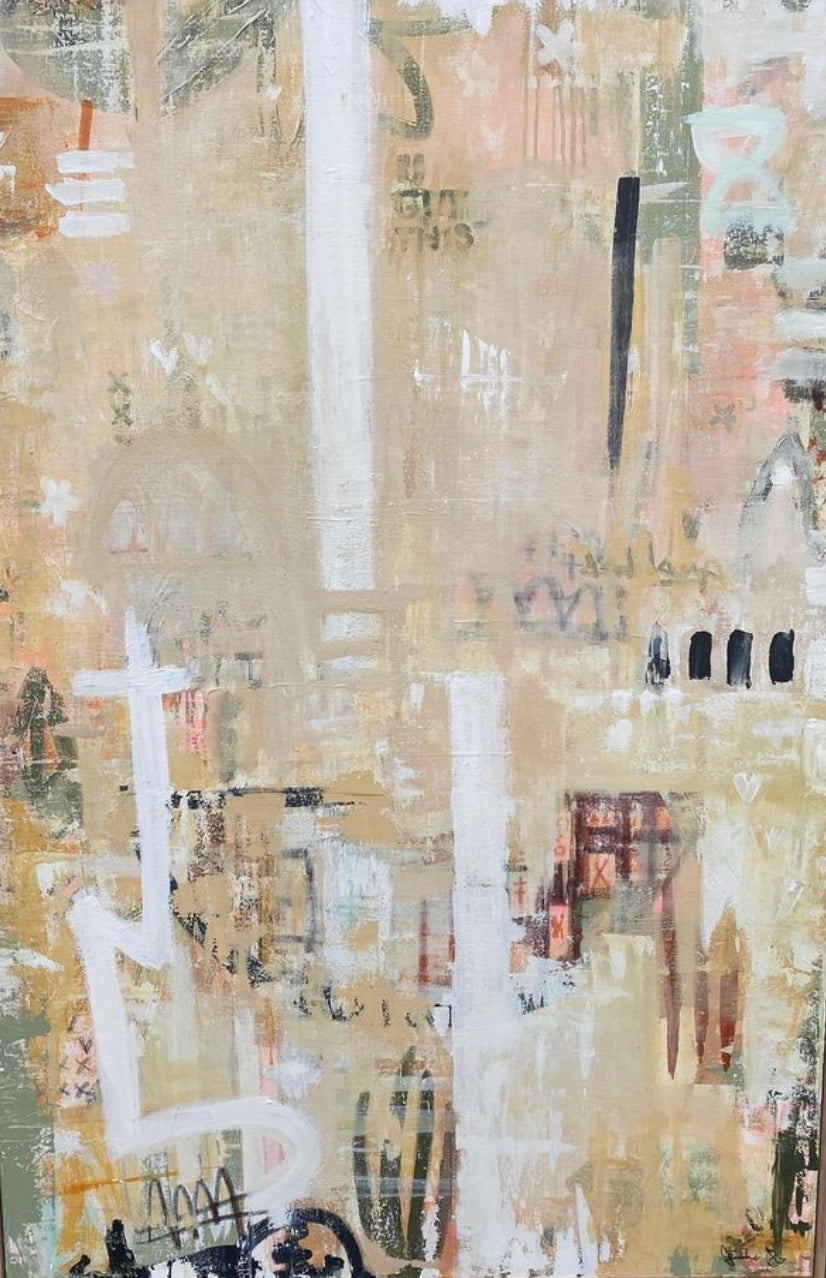 LANEWAY LOVERS - an original on canvas SOLD
