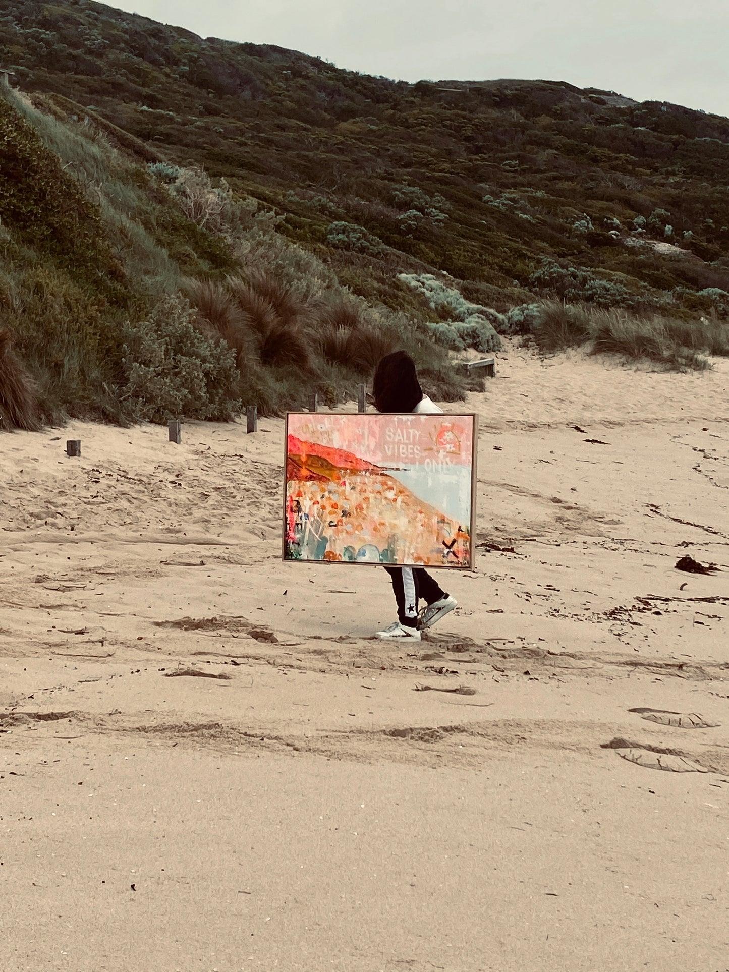 COASTAL COLLECTION - Salty Vibes Only - - an original on canvas SOLD