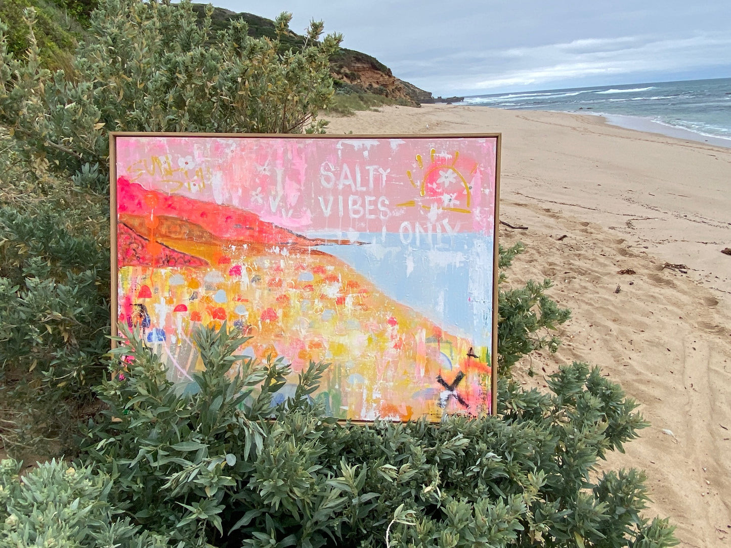 COASTAL COLLECTION - Salty Vibes Only - - an original on canvas SOLD