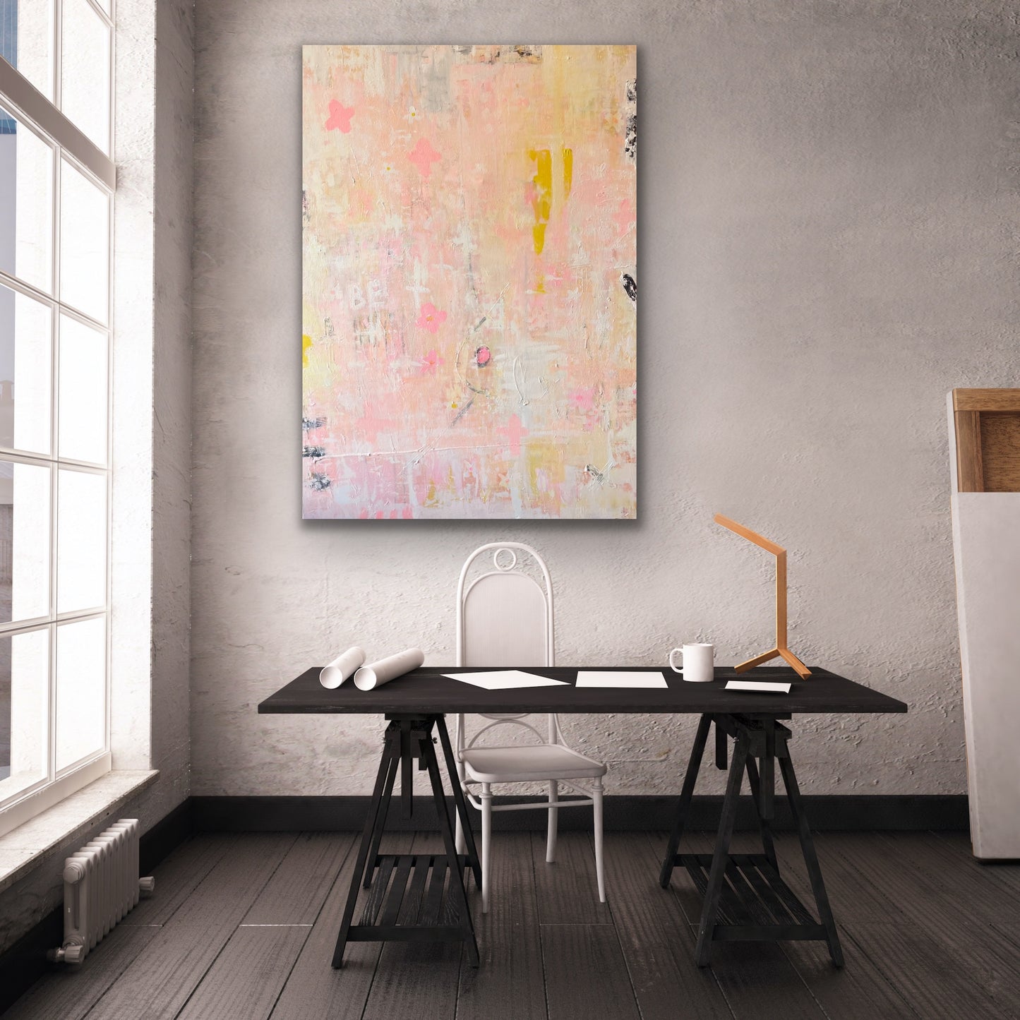 POSITIVE VIBES - JUST BE an original on canvas SOLD