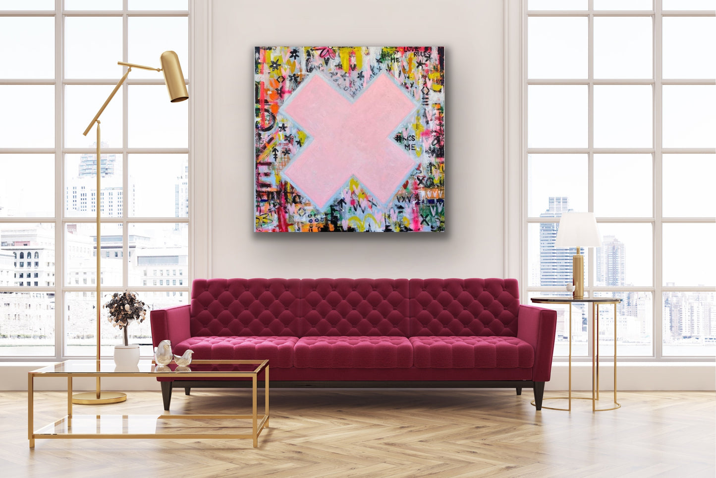URBAN SERIES - That Kiss - an original on canvas SOLD