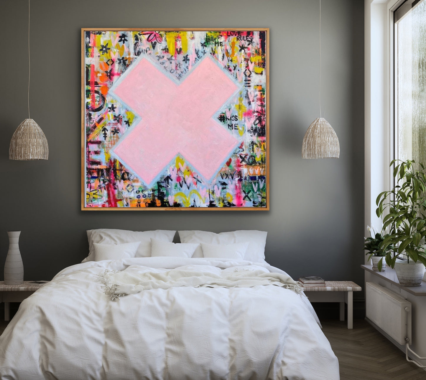 URBAN SERIES - That Kiss - an original on canvas SOLD