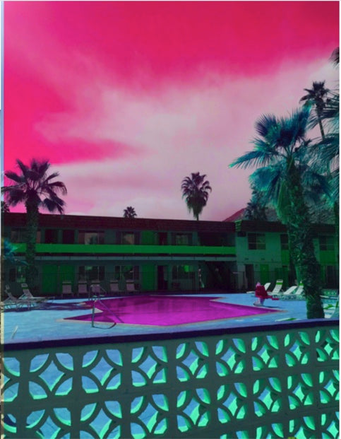 PALM SPRINGS POOLSIDE  MOTEL  fine art print by Jackie Green