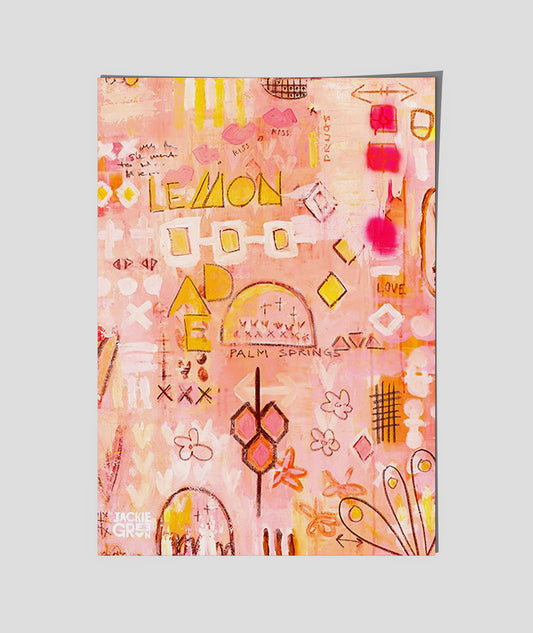 SIPPING LEMONADE at THE PARKER  no 2       poster by Jackie Green