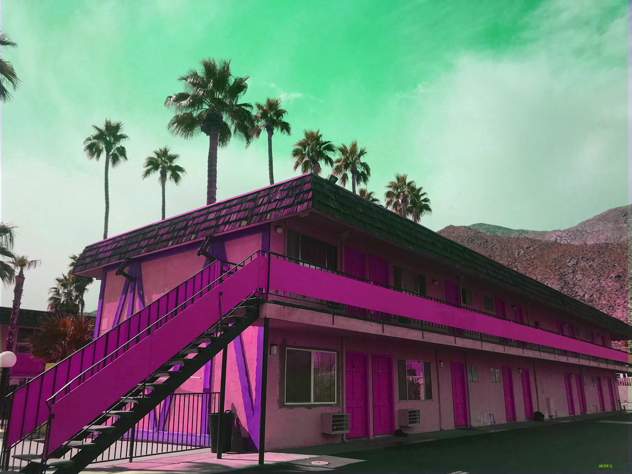 PALM SPRINGS DESERT LODGE fine art print by Jackie Green