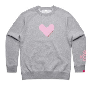 Follow your heart - Crew neck jumper - grey marle