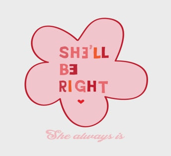 She'll Be Right T-Shirt  - White / Red trim